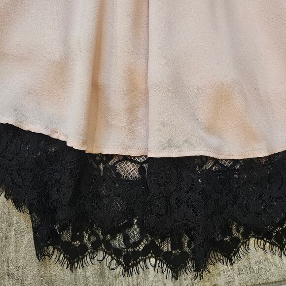 Lovers + Friends Dress Womens Size L Shimmy Pink Fit & Flare Mini Long Sleeve - Picture 7 of 16